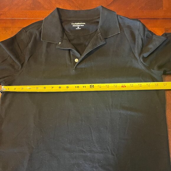 Croft & Barrow Black Signature Polo Shirt Mens M 100% Cotton - Picture 3 of 8